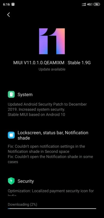 آپدیت نرم افزاری Xiaomi Mi 8