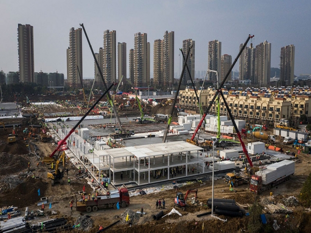 ساخت بیمارستان 1000 تختخوابی در چین پایان یافت