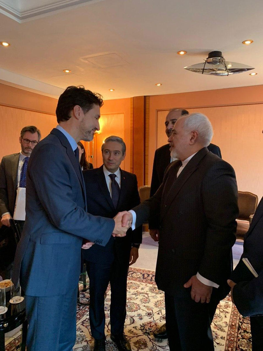 Zarif and Trudeau consulting in Munich