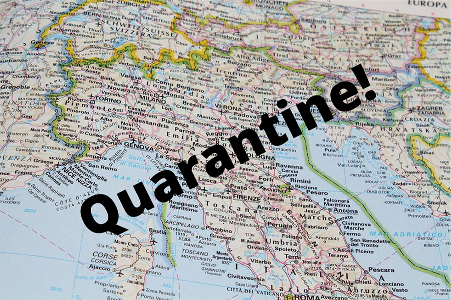 تمام کشور ایتالیا قرنطینه شد - The whole country of Italy was quarantined