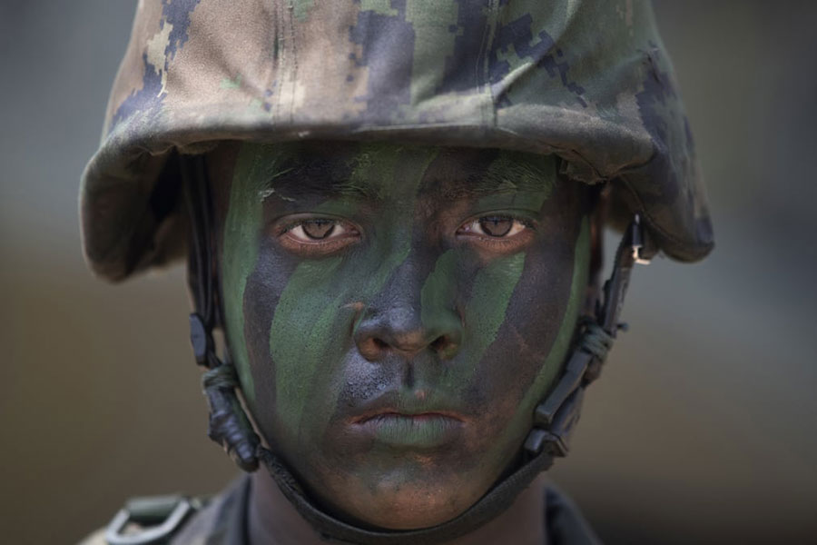 یک سرباز تایلندی در رزمایش مشترک آمریکا و تایلند در چونبوری تایلند