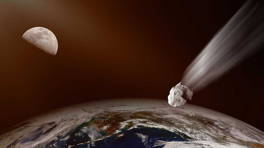 شهاب سنگ غول پیکر تا ساعاتی دیگر از کنار زمین عبور می کند - The giant meteorite passes by the Earth for another few hours
