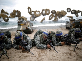 تیراندازی نیروهای کره جنوبی و شمالی در مرزهایشان